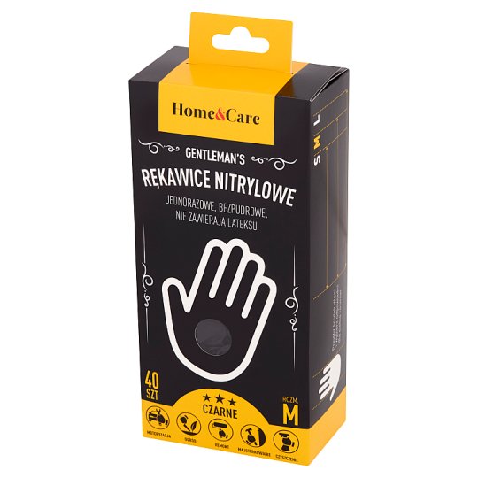 Home&Care Gentleman's Rękawiczki nitrylowe M 40 sztuk