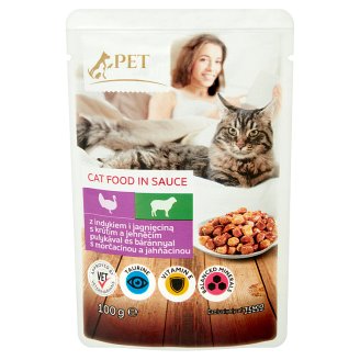 Tesco Pet Specialist Karma dla dorosłych kotów z indykiem i jagnięciną w sosie 100 g