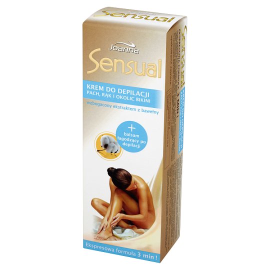 Joanna Sensual Krem do depilacji pach rąk i okolic bikini 100 g + Balsam łagodzący po depilacji 10 g