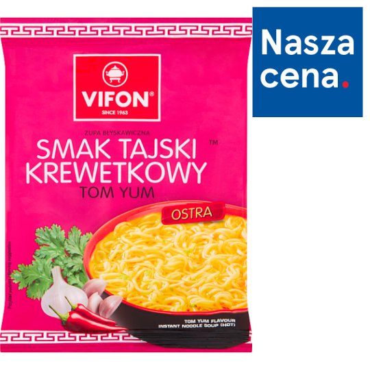 Vifon Tom Yum Zupa błyskawiczna smak tajski krewetkowy 70 g
