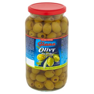 Giana Hiszpańskie oliwki zielone bez pestki w lekko słonej zalewie 880 g