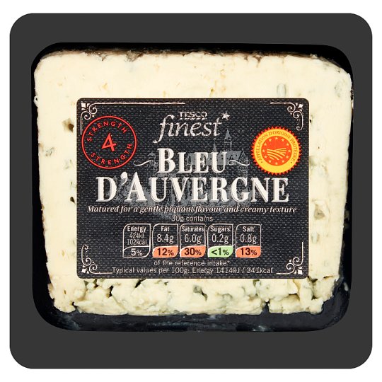 Tesco Finest Bleu D'Auvergne Twardy ser tłusty 150 g