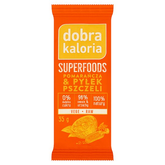Dobra Kaloria Superfoods Orange & Pollen Fruit Bar 35 g