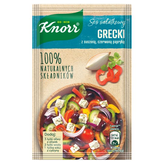 Knorr Sos sałatkowy grecki z suszoną czerwoną papryką 7,9 g