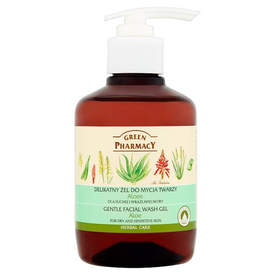 Green Pharmacy Delikatny żel do mycia twarzy dla suchej i wrażliwej skóry aloes 270 ml