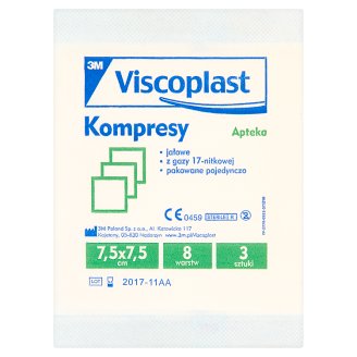 Viscoplast Kompresy 7,5 x 7,5 cm 3 sztuki
