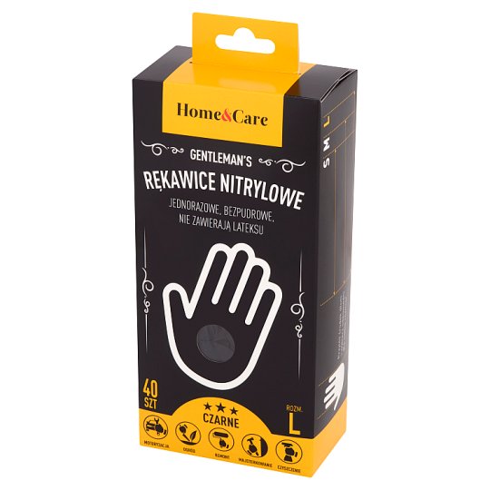 Home&Care Gentleman's Rękawiczki nitrylowe L 40 sztuk