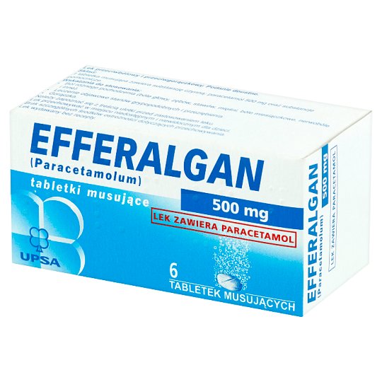 Efferalgan Lek przeciwbólowy i przeciwgorączkowy 6 sztuk