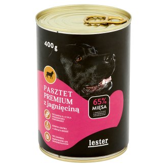 Lester Pasztet premium z jagnięciną Karma dla dorosłych psów wszystkich ras 400 g