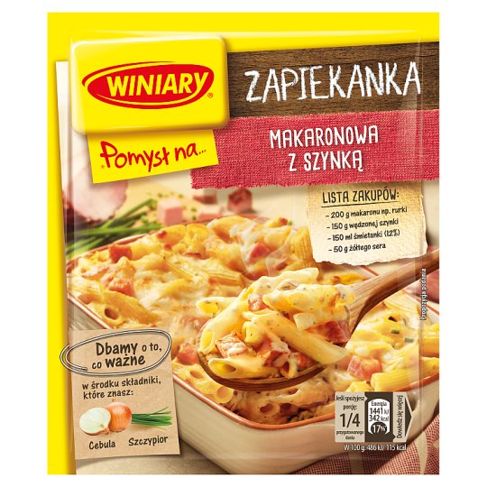 Winiary Pomysł na... Zapiekankę makaronową z szynką 35 g