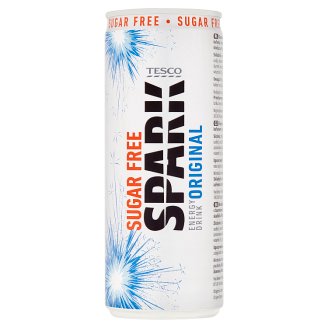 Tesco Spark Sugar Free Gazowany napój energetyzujący 250 ml
