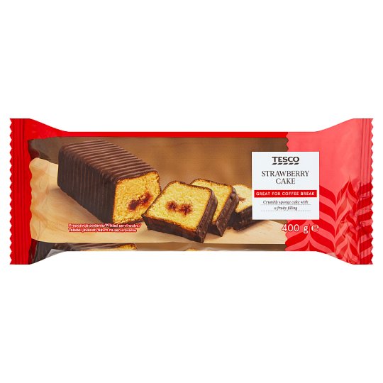 Tesco Ciasto z nadzieniem truskawkowym 400 g