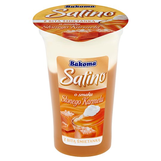 Bakoma Satino Salty Caramel Flavoured with Whipped Cream Dessert 170 g