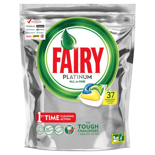 Fairy Platinum All in One Lemon Kapsułki do zmywarki 37 sztuk