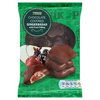 Tesco Pierniki w czekoladzie z nadzieniem owocowym 200 g