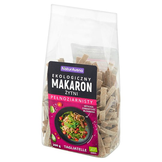 NaturAvena Ekologiczny makaron żytni pełnoziarnisty tagliatelle 250 g