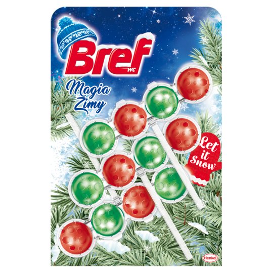 Bref WC Magia Zimy Let it Snow Zawieszka do muszli WC 3 x 50 g