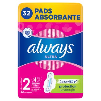 Always Ultra Super Plus Podpaski higieniczne ze skrzydełkami 32 sztuki