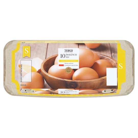 Tesco Świeże jaja z chowu klatkowego S 10 sztuk