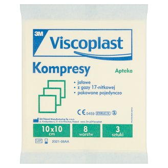 Viscoplast Kompresy 10 x 10 cm 3 sztuki
