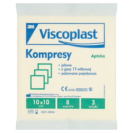 Viscoplast Kompresy 10 x 10 cm 3 sztuki