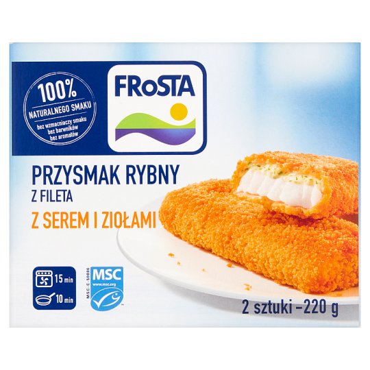 FRoSTA Przysmak rybny z fileta z serem i ziołami 220 g (2 sztuki)