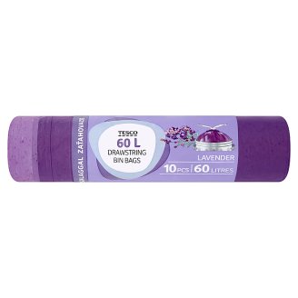 Tesco Lavender Worki na śmieci z taśmą ściągającą 60 l 10 sztuk