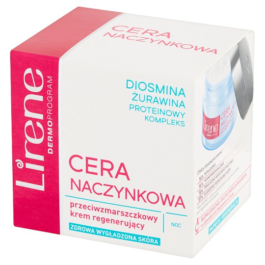 Lirene Cera Naczynkowa Przeciwzmarszczkowy krem regenerujący na noc 50 ml