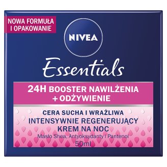 NIVEA Essentials Intensywnie regenerujący krem na noc cera sucha i wrażliwa 50 ml