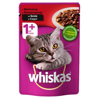Whiskas z wołowiną w sosie Karma pełnoporcjowa 100 g