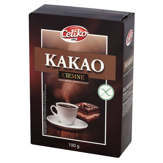 Kakao ciemne o obniżonej zawartości tłuszczu 100 g