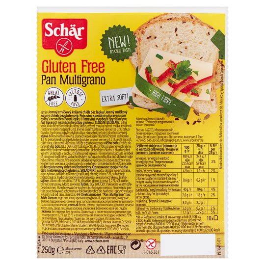 Schär Bezglutenowy chleb wieloziarnisty 250 g