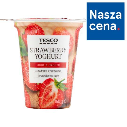 Tesco Jogurt truskawkowy 150 g