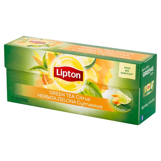 Lipton Herbata zielona cytrusowa 32,5 g (25 torebek)