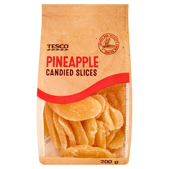Tesco Ananas kandyzowany plastry 200 g