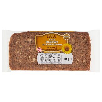 Tesco Chleb razowy ze słonecznikiem 450 g