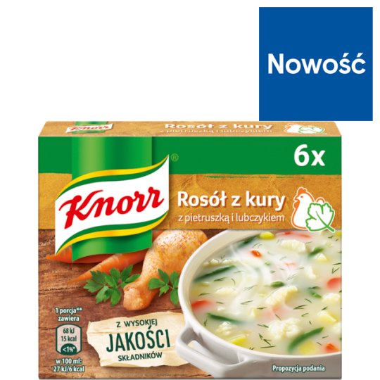 Knorr Rosół z kury z pietruszką i lubczykiem 60 g (6 x 10 g)