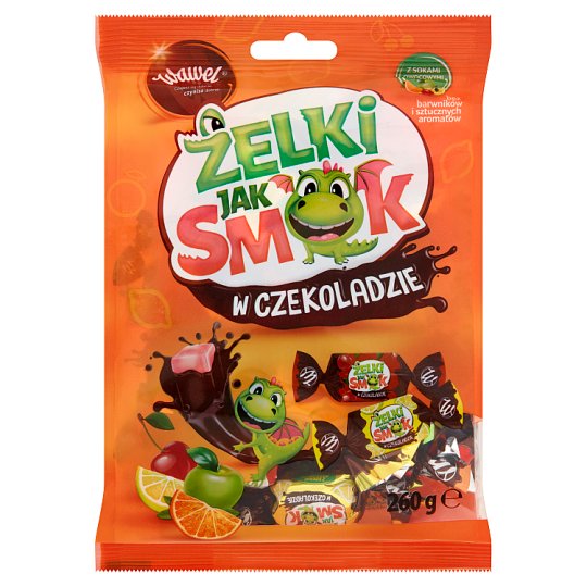 Wawel Żelki jak smok w czekoladzie 260 g