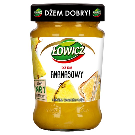 Łowicz Dżem ananasowy niskosłodzony 280 g
