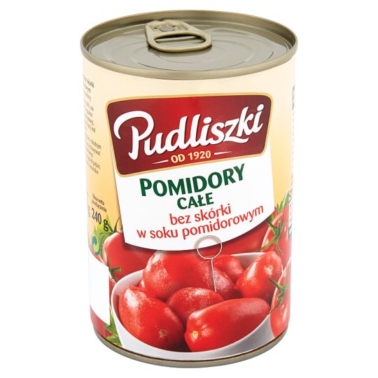 Pudliszki Whole Tomatoes without Skin in Tomato Juice 400 g