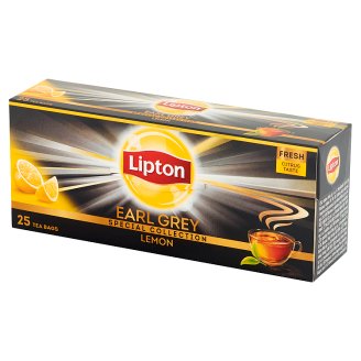 Lipton Earl Grey Lemon Herbata czarna 50 g (25 torebek)