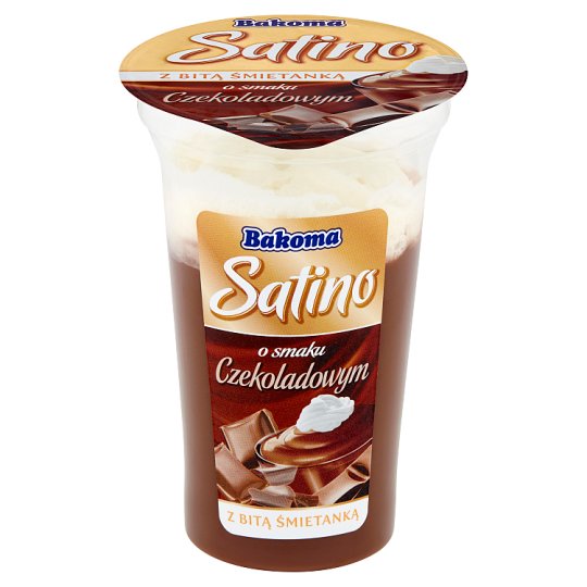 Bakoma Satino Deser o smaku czekoladowym z bitą śmietanką 170 g