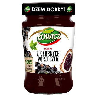 Łowicz Dżem z czarnych porzeczek niskosłodzony 280 g