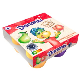 Danone Danonki Mega brzoskwinia-gruszka jagoda Twarożek 360 g (4 sztuki)