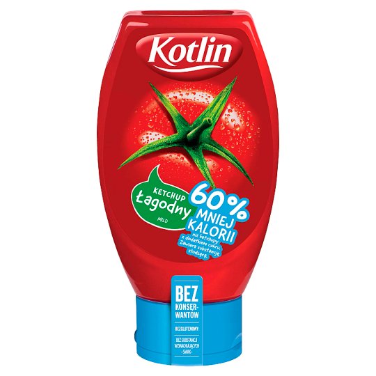 Kotlin Ketchup łagodny 60% mniej kalorii 450 g