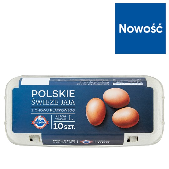 Mizgier Polskie świeże jaja z chowu klatkowego L 10 sztuk