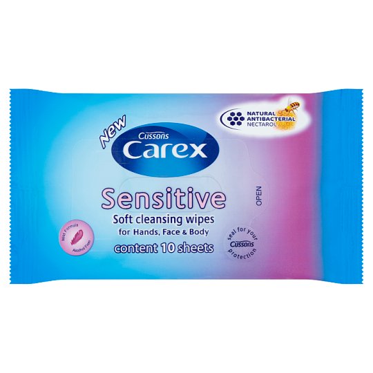 Carex Sensitive Hipoalergiczne chusteczki odświeżające 10 sztuk