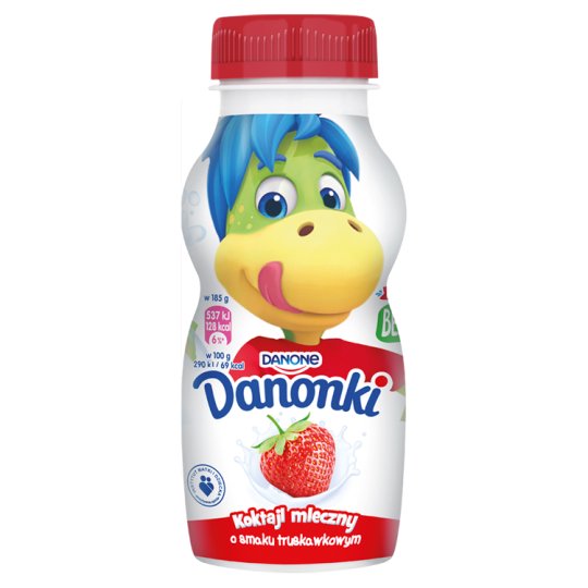 Danone Danonki Koktajl mleczny o smaku truskawkowym 185 g