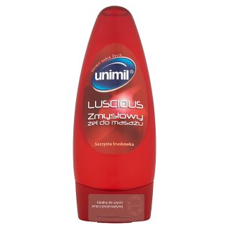 Unimil Luscious Zmysłowy żel do masażu soczysta truskawka 200 ml