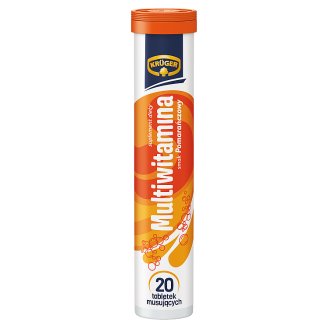 Krüger Multiwitamina Tabletki musujące o smaku pomarańczowym 90 g (20 sztuk)